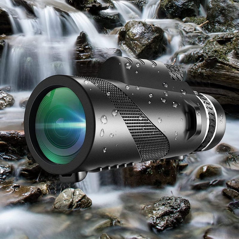 KTBDING Monocular-Telescope 80x100 High Powered Monoculars High Definition for Adults High Powered with Smartphone Adapter Telescope Hunting Wildlife Bird Watching Travel Camping Hiking-Black - Image 3